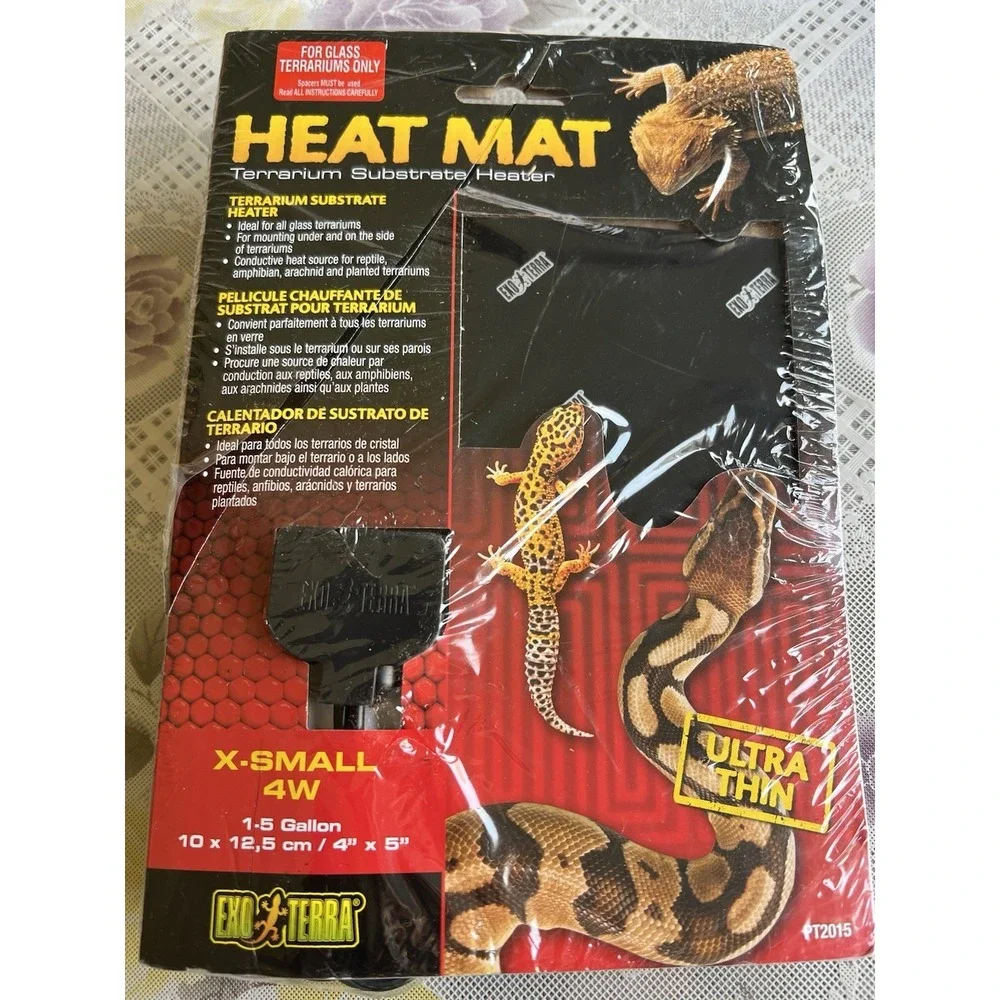 Exo Terra Heat Mat Terrarium Substrate Heater 4Watts 1.5 Gallon 4